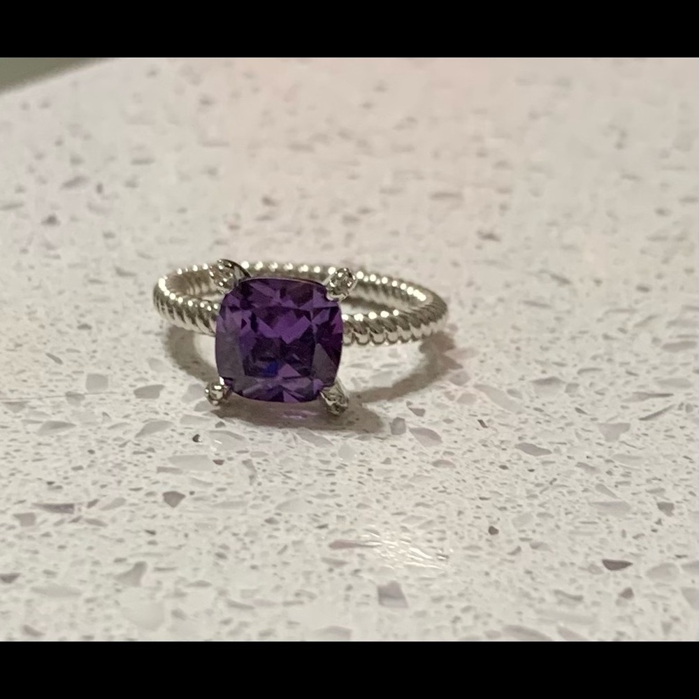 Cable Ring - Amethyst